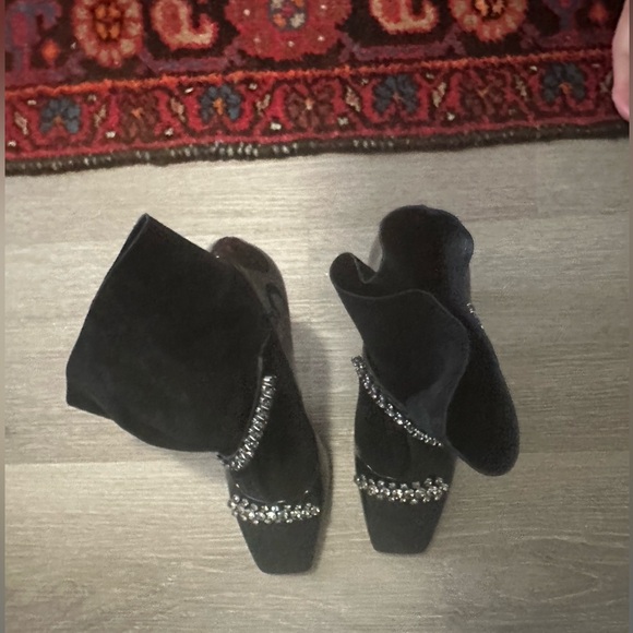 Jimmy Choo Crystal Suede Booties - Picture 4 of 5